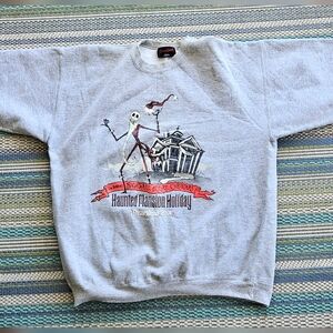 Vintage Nightmare Before Christmas Haunted Mansion Holiday Sweatshirt 2001